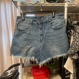 Ladies fashion nova new Jean shorts size 1X very nice